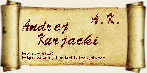 Andrej Kurjački vizit kartica